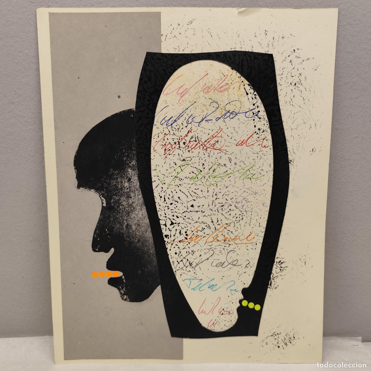 Arte: ALFREDO LANZ (1945) - OBRA ORIGINAL - SERIE ROSTROS HUMANOS - 46 X 36 CM - TECNICA MIXTA / 1441