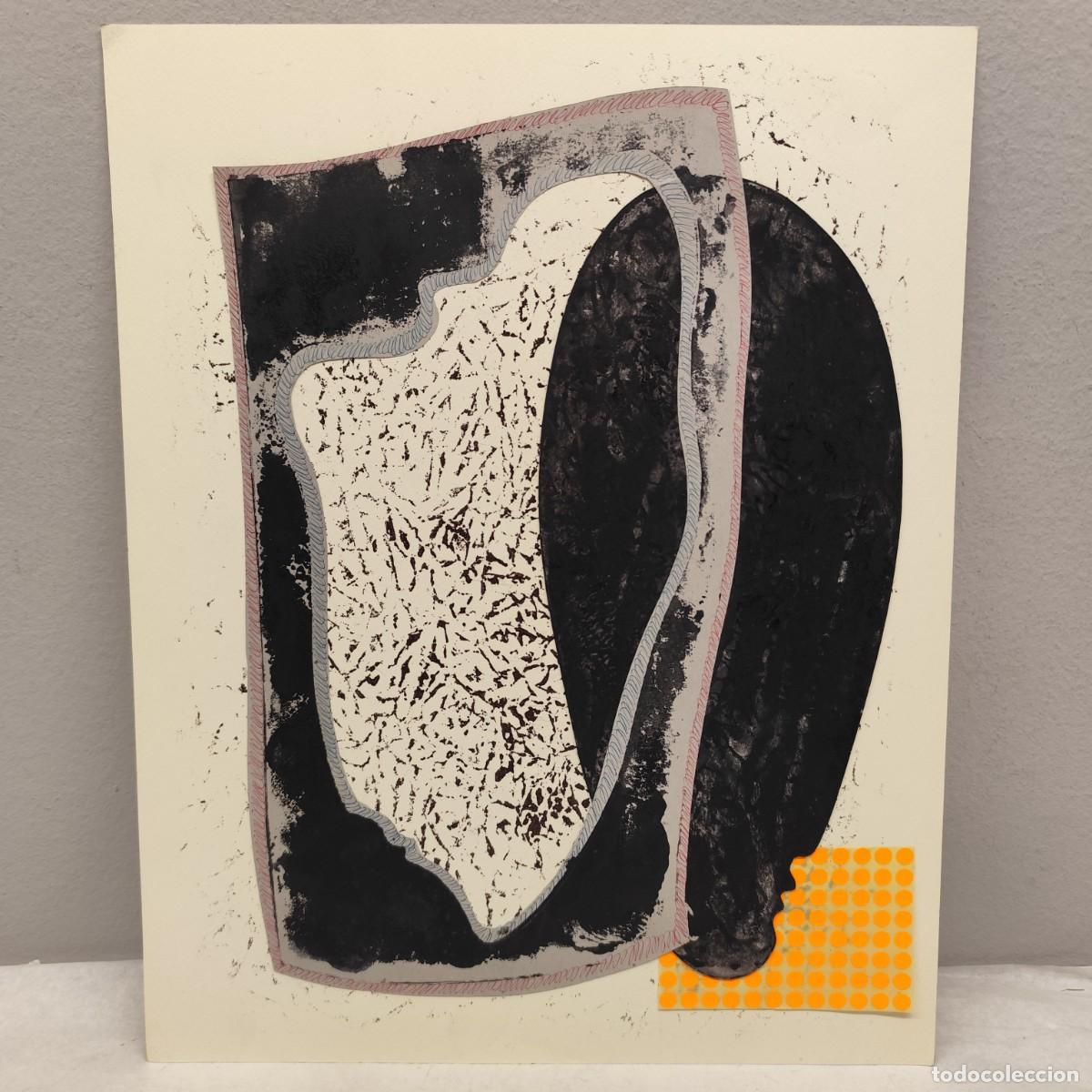 Arte: ALFREDO LANZ (1945) - OBRA ORIGINAL - SERIE ROSTROS HUMANOS - 46 X 36 CM - TECNICA MIXTA / 1442