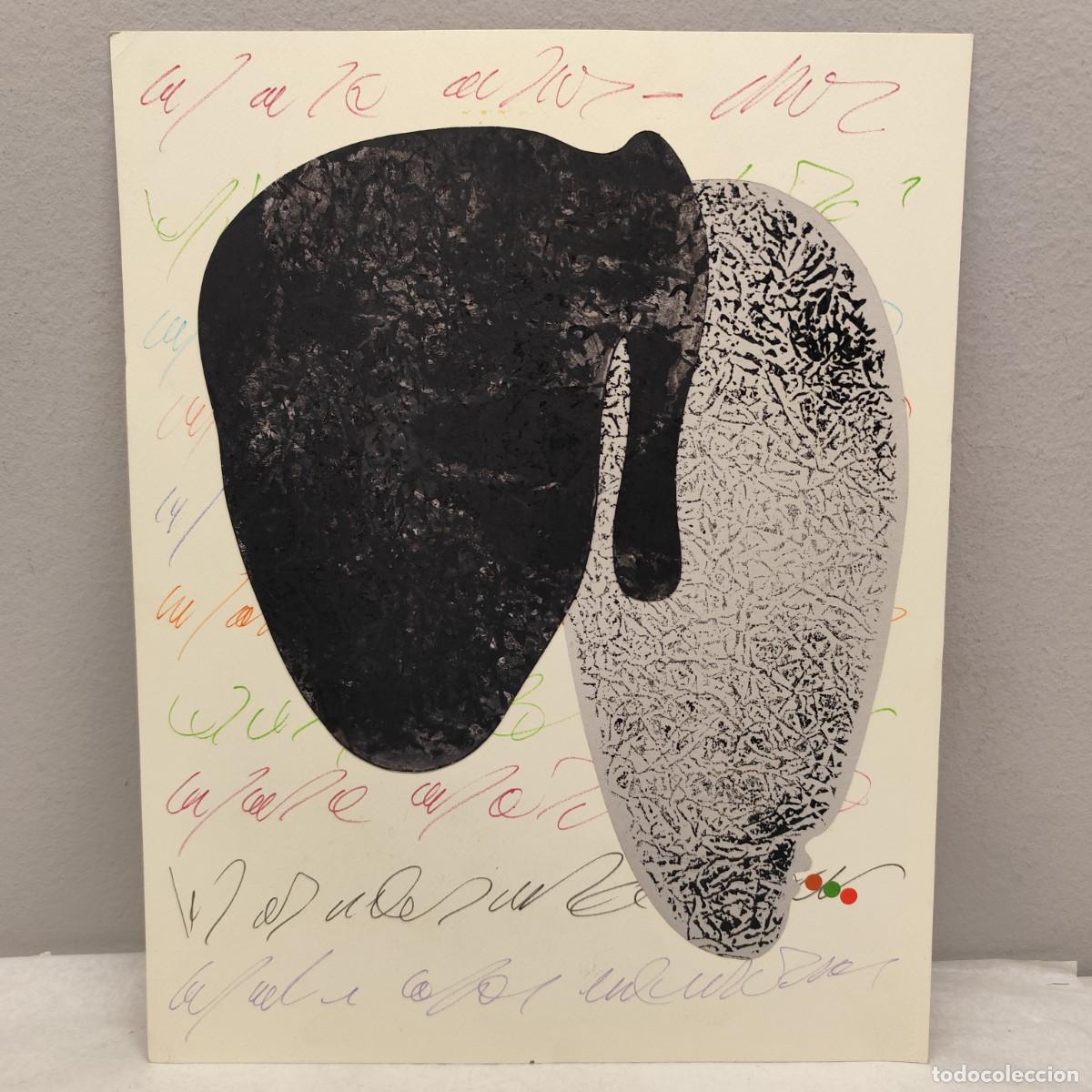 Arte: ALFREDO LANZ (1945) - OBRA ORIGINAL - SERIE ROSTROS HUMANOS - 46 X 36 CM - TECNICA MIXTA / 1445