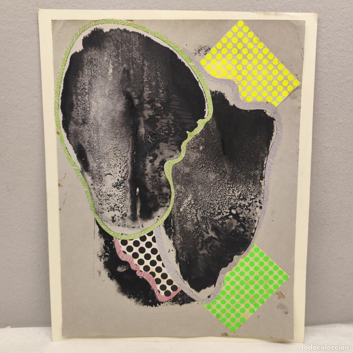 Arte: ALFREDO LANZ (1945) - OBRA ORIGINAL - SERIE ROSTROS HUMANOS - 46 X 36 CM - TECNICA MIXTA / 1447