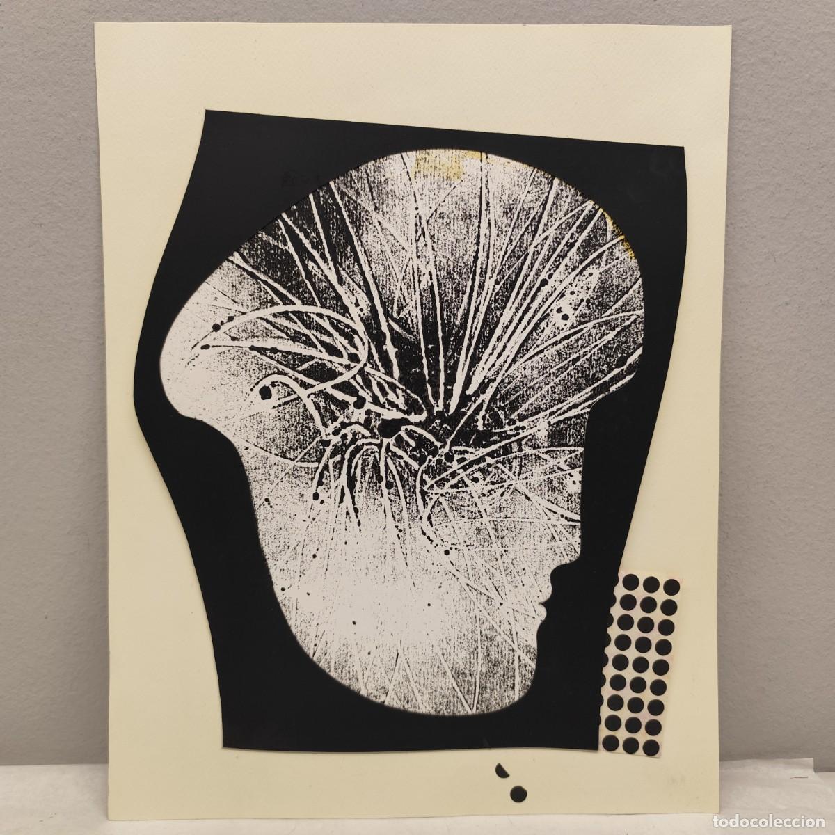 Arte: ALFREDO LANZ (1945) - OBRA ORIGINAL - SERIE ROSTROS HUMANOS - 46 X 36 CM - TECNICA MIXTA / 1454