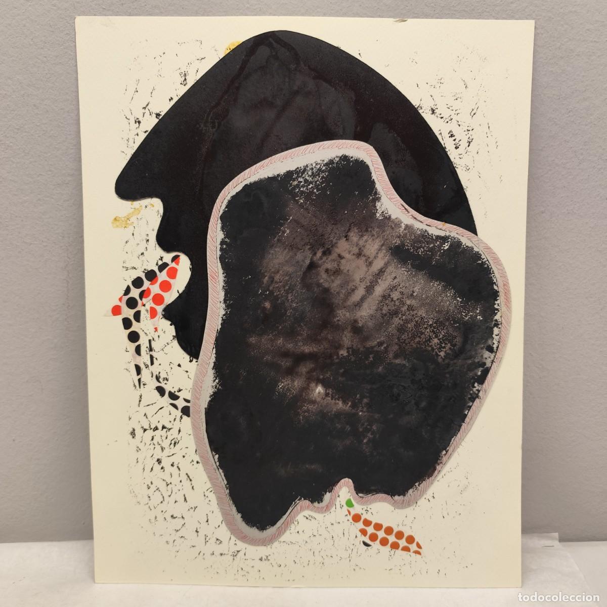 Arte: ALFREDO LANZ (1945) - OBRA ORIGINAL - SERIE ROSTROS HUMANOS - 46 X 36 CM - TECNICA MIXTA / 1455