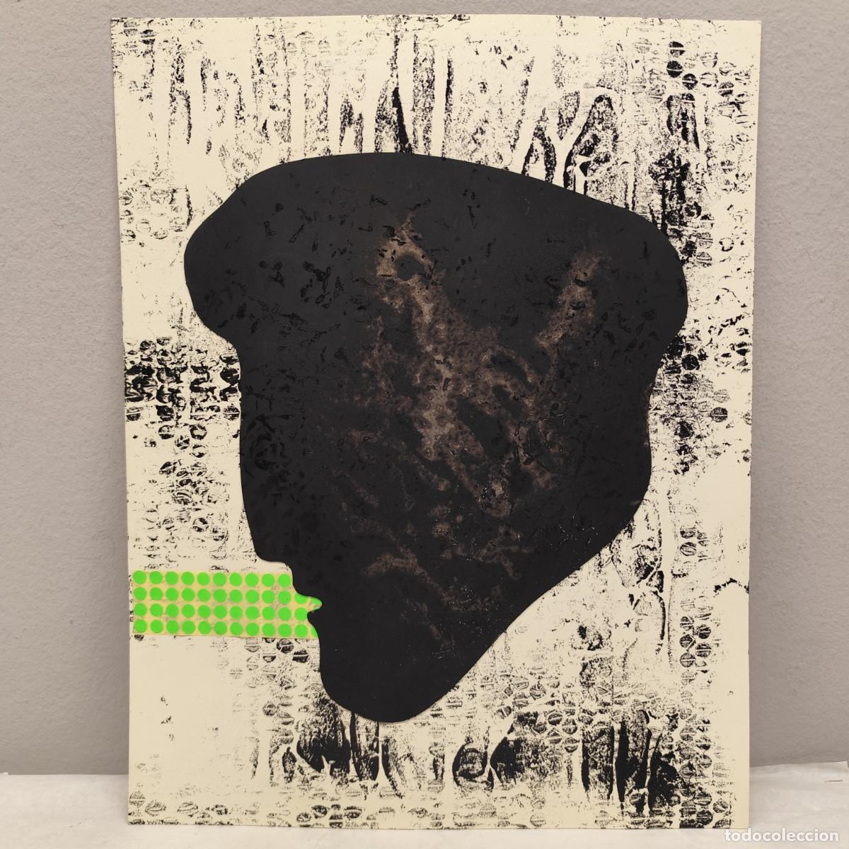 Arte: ALFREDO LANZ (1945) - OBRA ORIGINAL - SERIE ROSTROS HUMANOS - 46 X 36 CM - TECNICA MIXTA / 1458