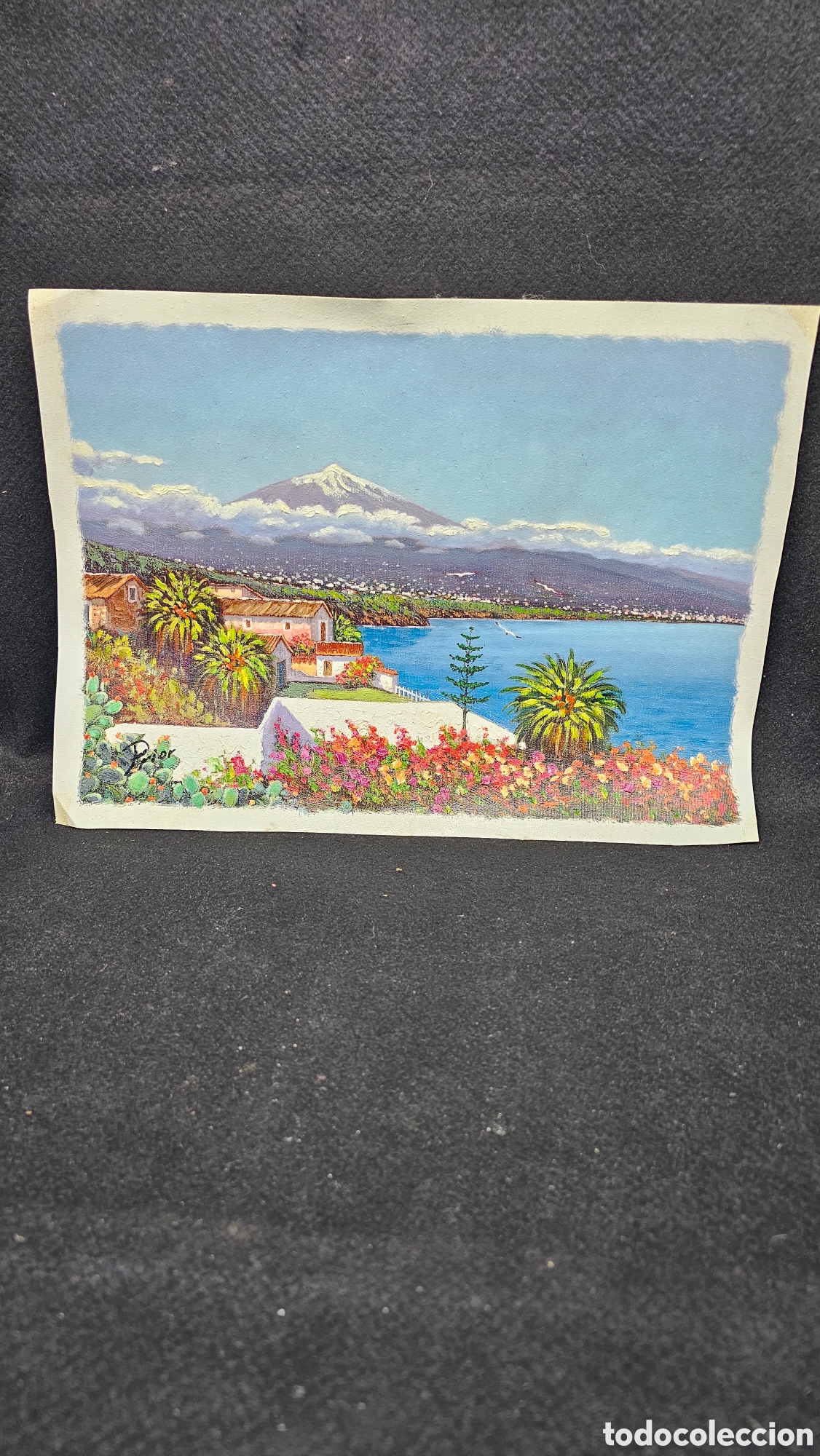 Arte: Pintura al &oacute;leo paisaje de Tenerife