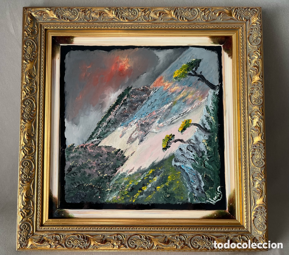 Arte: Pintura &Oacute;leo sobre tabla - Paisaje mediterr&aacute;neo