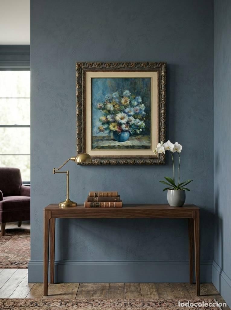 Arte: &Oacute;LEO DE FLORES ENMARCADO