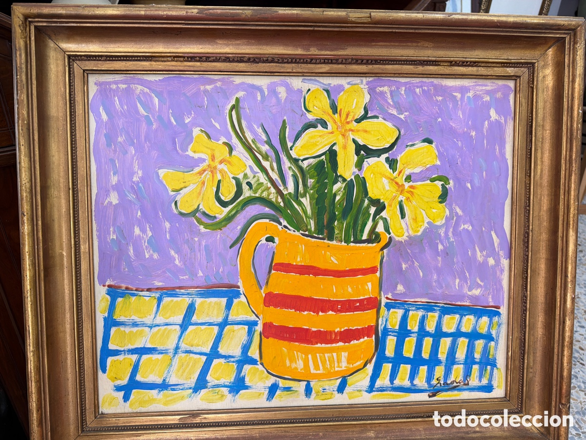 Arte: Nadal. &ldquo;Florero&rdquo;. &Oacute;leo sobre tablero