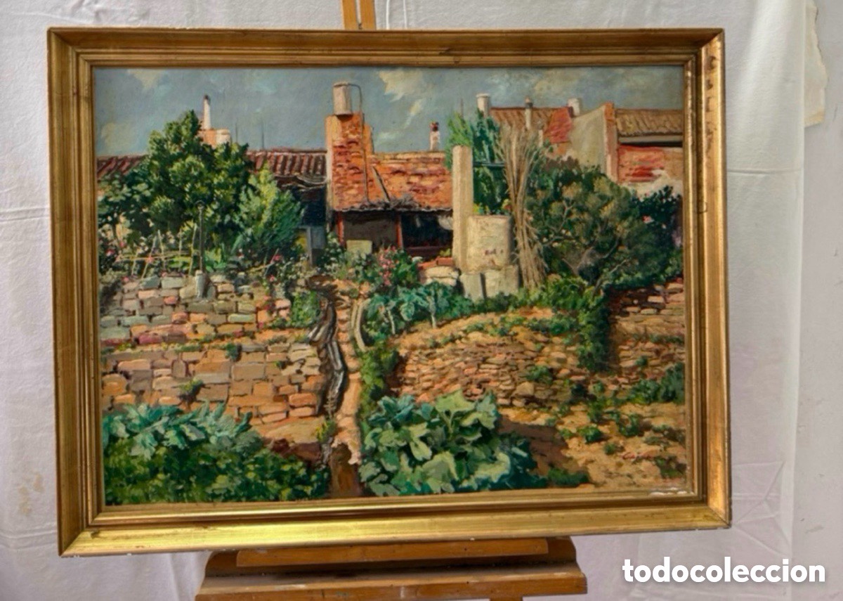 Arte: Pau Casanovas Morral. Casa Vella Sabadell. Paisaje rural catal&aacute;n. &Oacute;leo sobre tablex firmado.(80X64