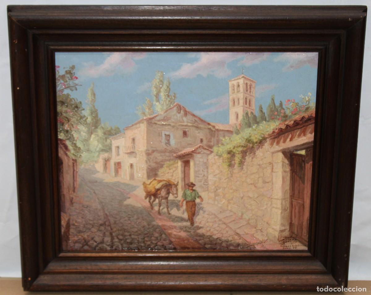 Arte: JUAN JOSE MORERA GARRIDO (Madrid, 1914 &ndash; 1993) OLEO TELA. A&Ntilde;O 1979. PEDRAZA DE LA SIERRA (SEGOVIA)