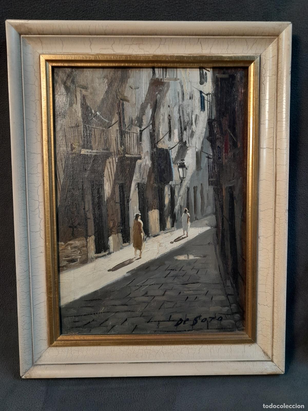 Kunst: C-2021. RAFAEL FERN&Aacute;NDEZ DE SOTO (1915-1984). &Oacute;LEO SOBRE LIENZO. CALLE ALLADA.