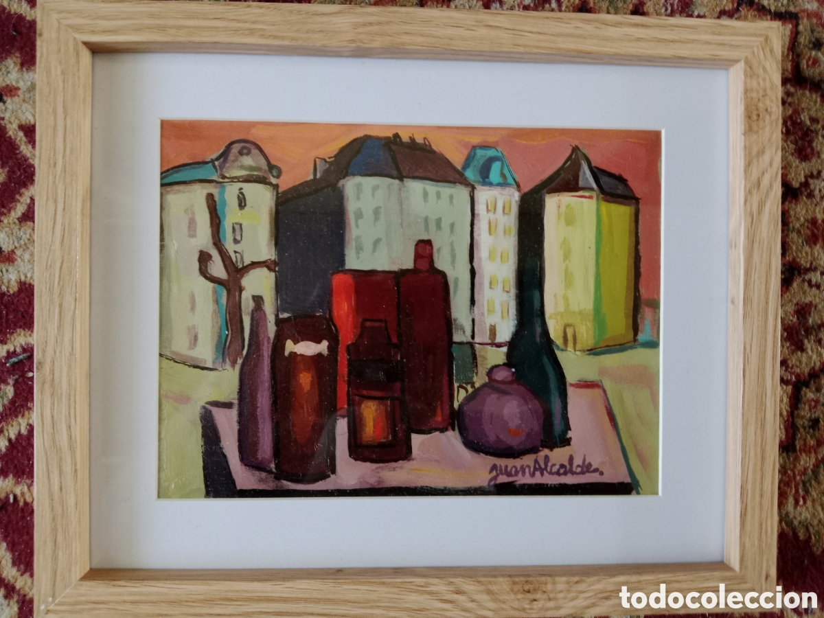 Arte: JUAN ALCALDE, GOUACHE BODEG&Oacute;N PARIS, ESCUELA DE PAR&Iacute;S, PINTOR MADRILE&Ntilde;O