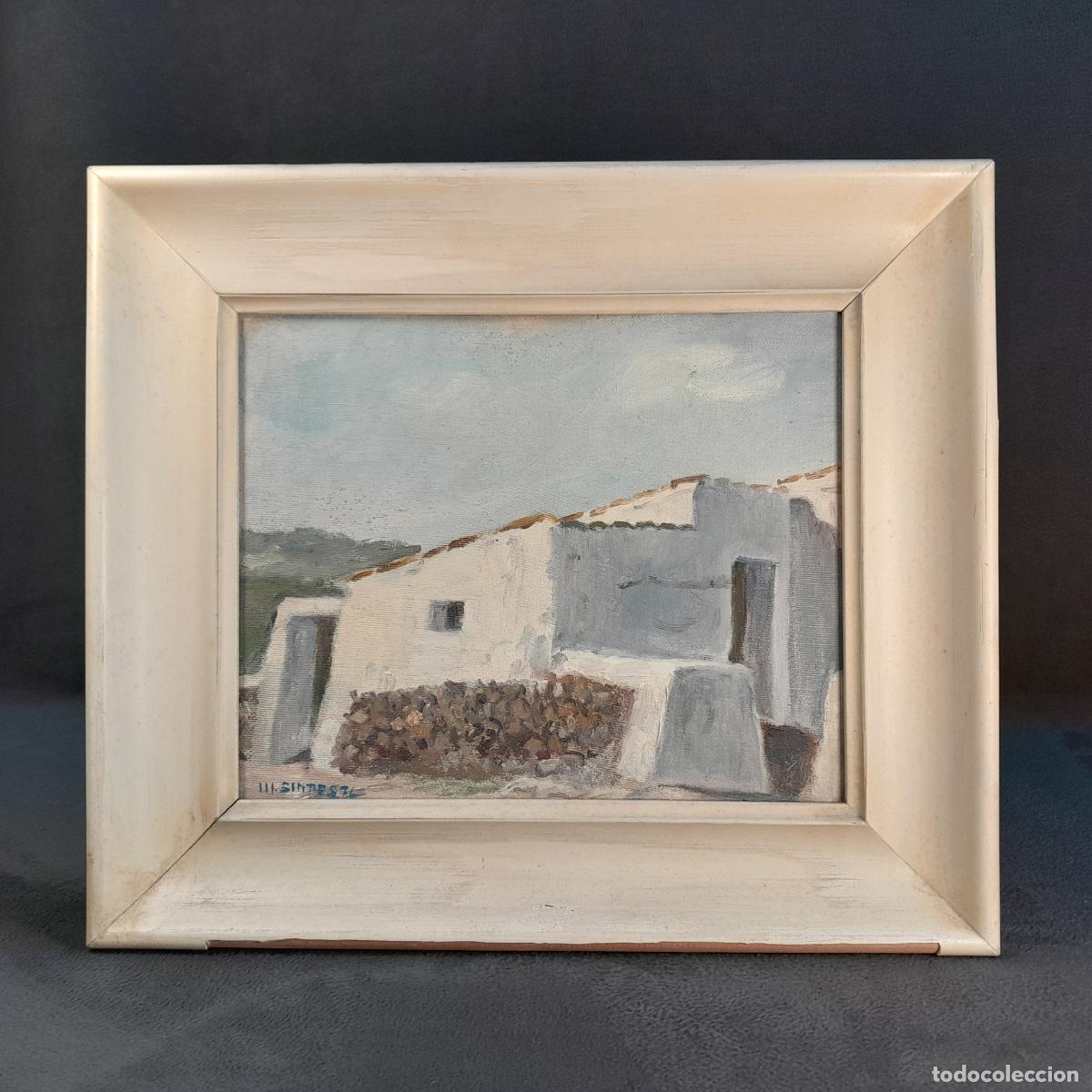 Arte: C-2022. CUADRO DE UN PAISAJE RURAL MEDITERR&Aacute;NEA EN &Oacute;LEO SOBRE LIENZO.FIRMADO. 1976