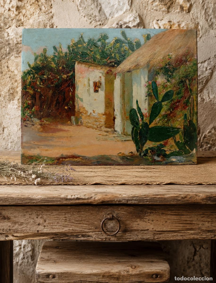 Arte: Manuel Gonz&aacute;lez Santos. La jara. Oleo sobre tablex. Firmado