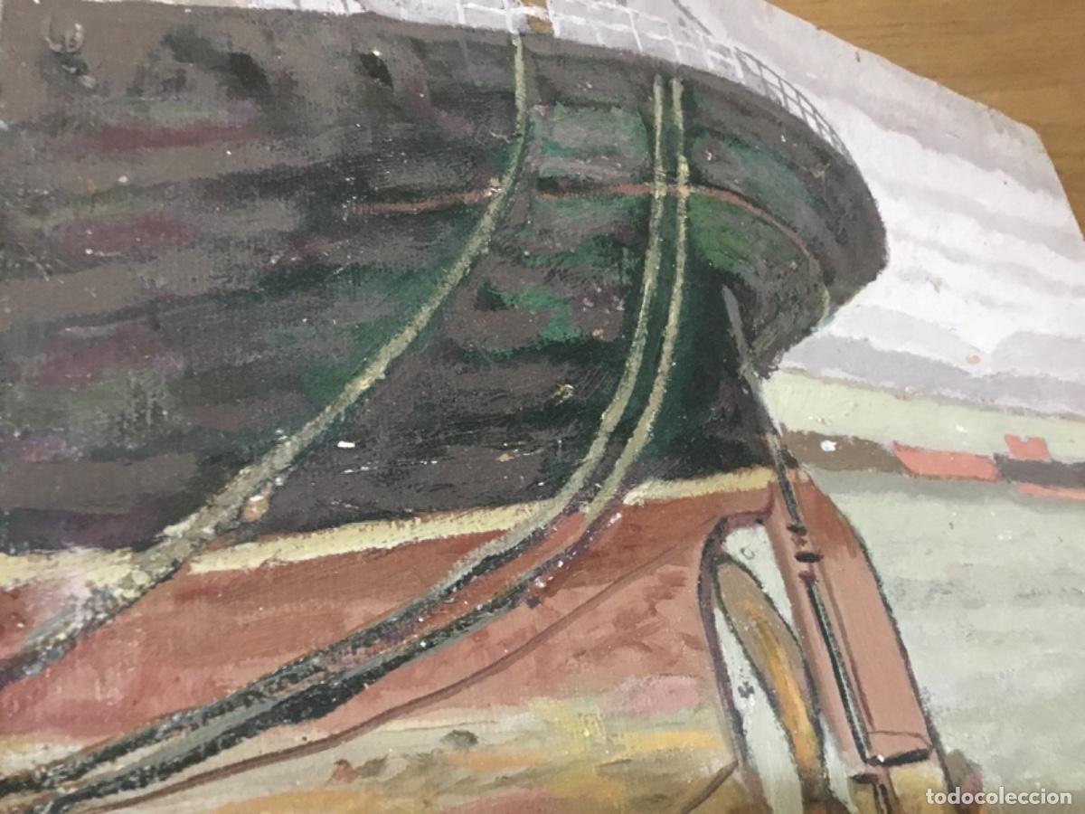 Arte: Oleo barco , sobre tabla firmado - Foto 2