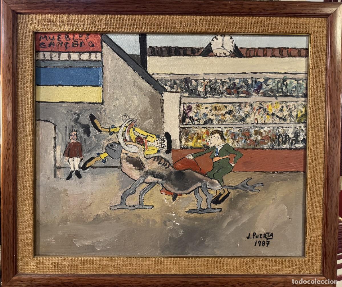 Arte: JOS&Eacute; MAR&Iacute;A DE LA PUERTA Y SALAMANCA. MARQU&Eacute;S DE CARDE&Ntilde;OSA. 1916-2003. OLEO TAURINO. 1987.