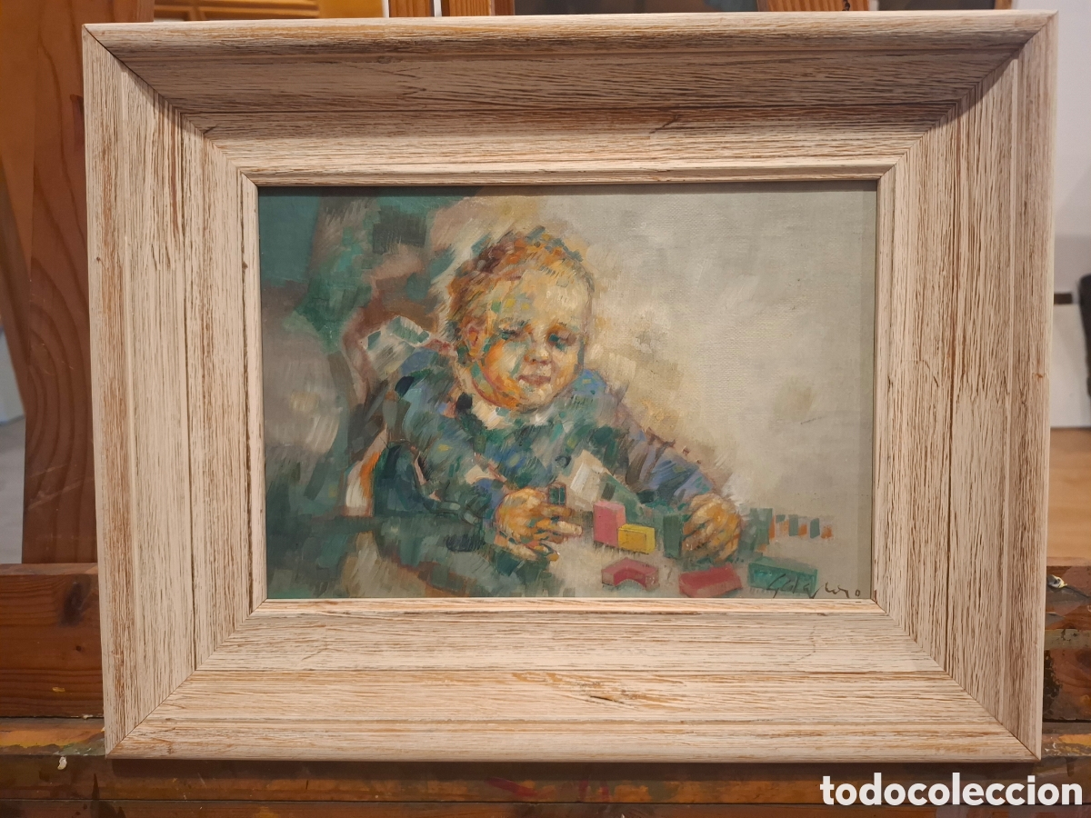 Arte: Oleo sobre tabla de pepe caballero salguero un gran pintor 36x28