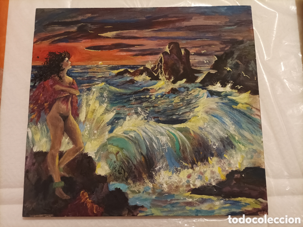 Arte: Oleo an&oacute;nimo paisaje marino