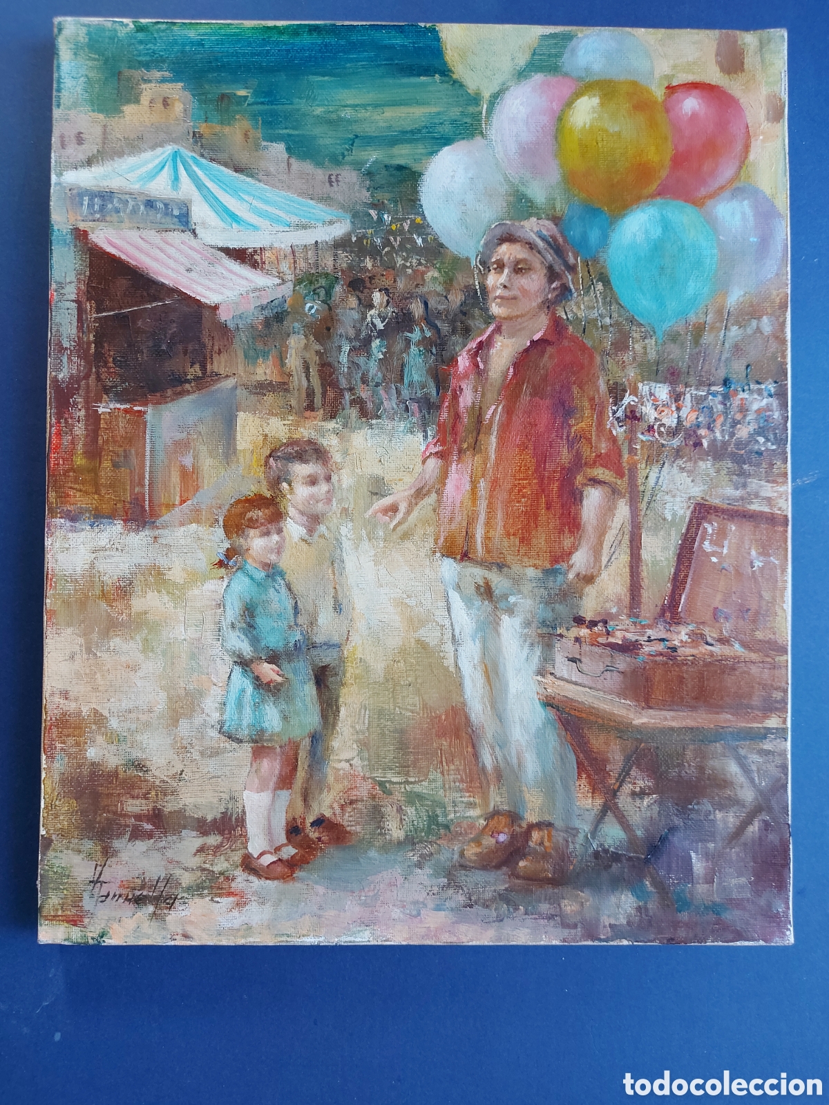 Arte: VENDIENDO GLOBOS EN LA FERIA