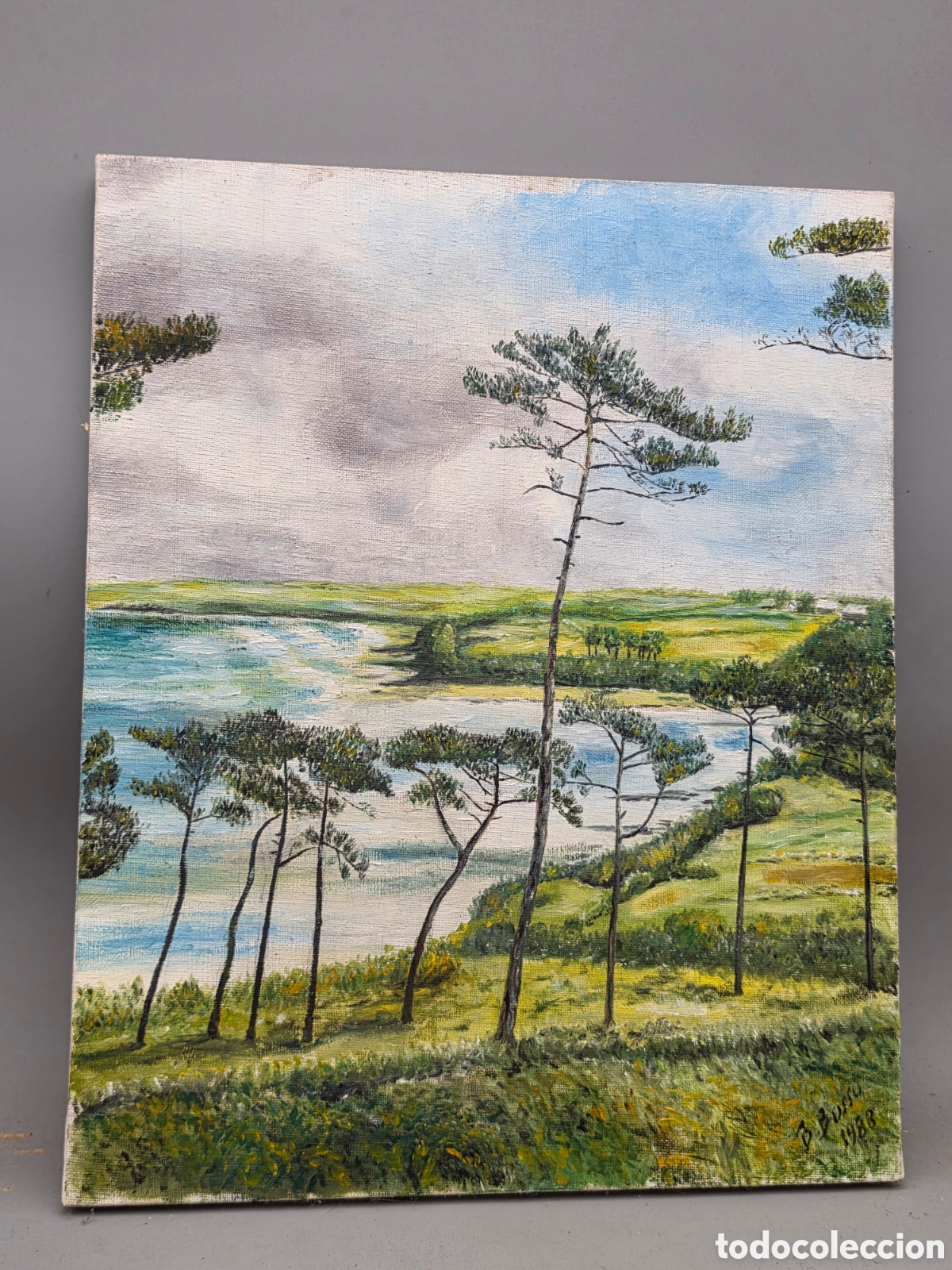Arte: &Oacute;leo sobre lienzo, 33 &times; 41 cm, firmado y fechado en 1988