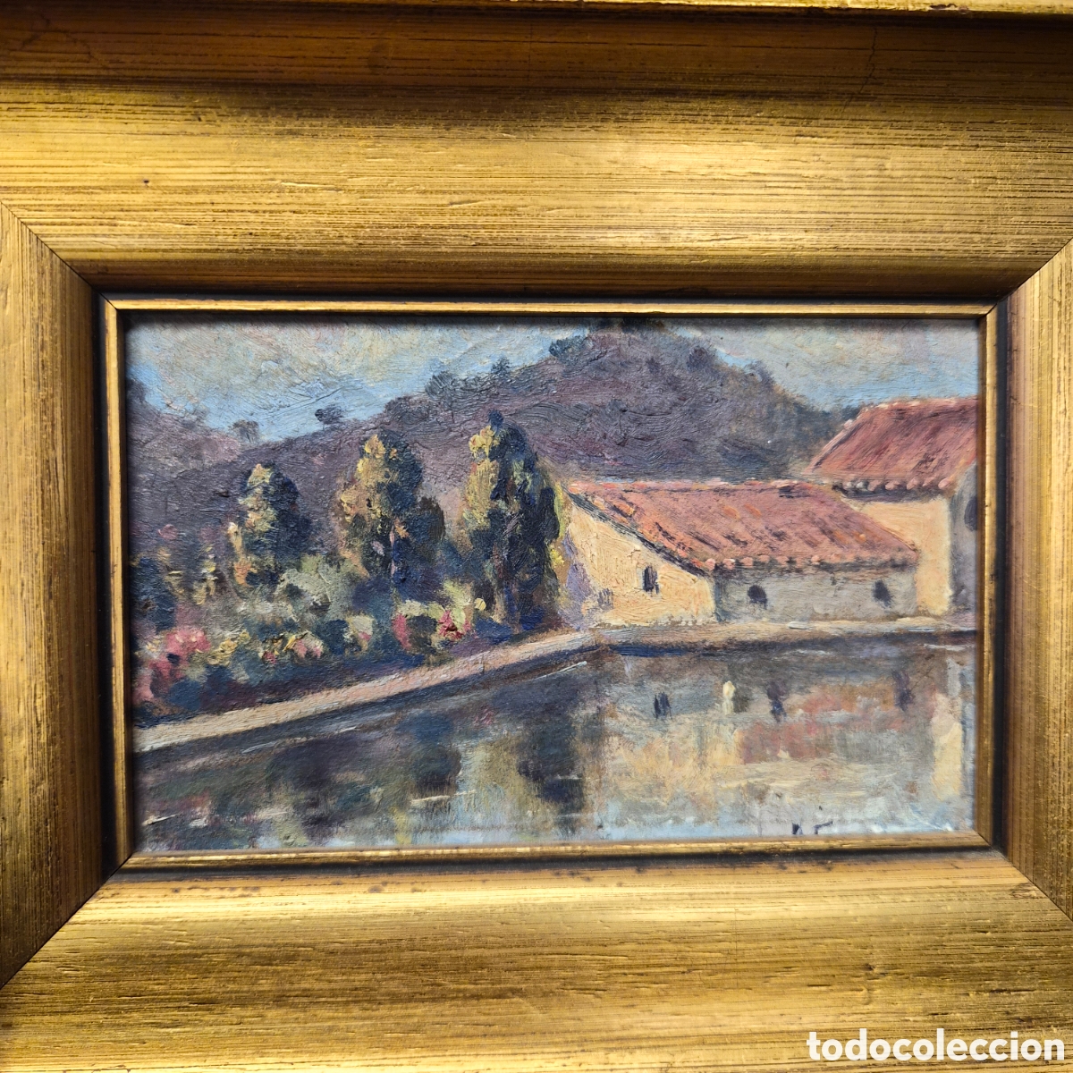 Arte: &Oacute;leo sobre tabla. Paisaje ADOLFO FERRER AMBLAR (Valencia, 1906-1993) pintor valenciano