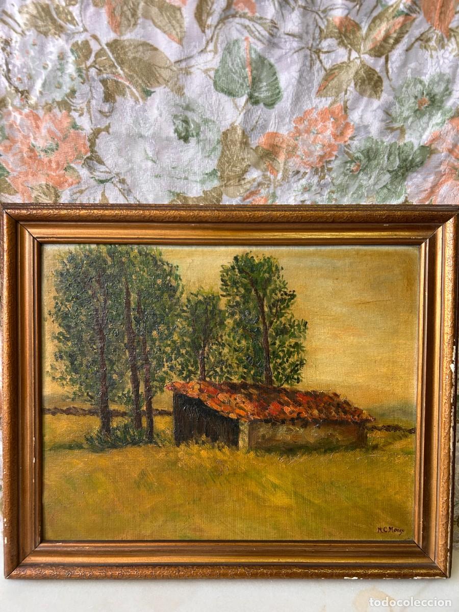 Arte: &Oacute;leo sobre tabla Paisaje 48 x 41 cm