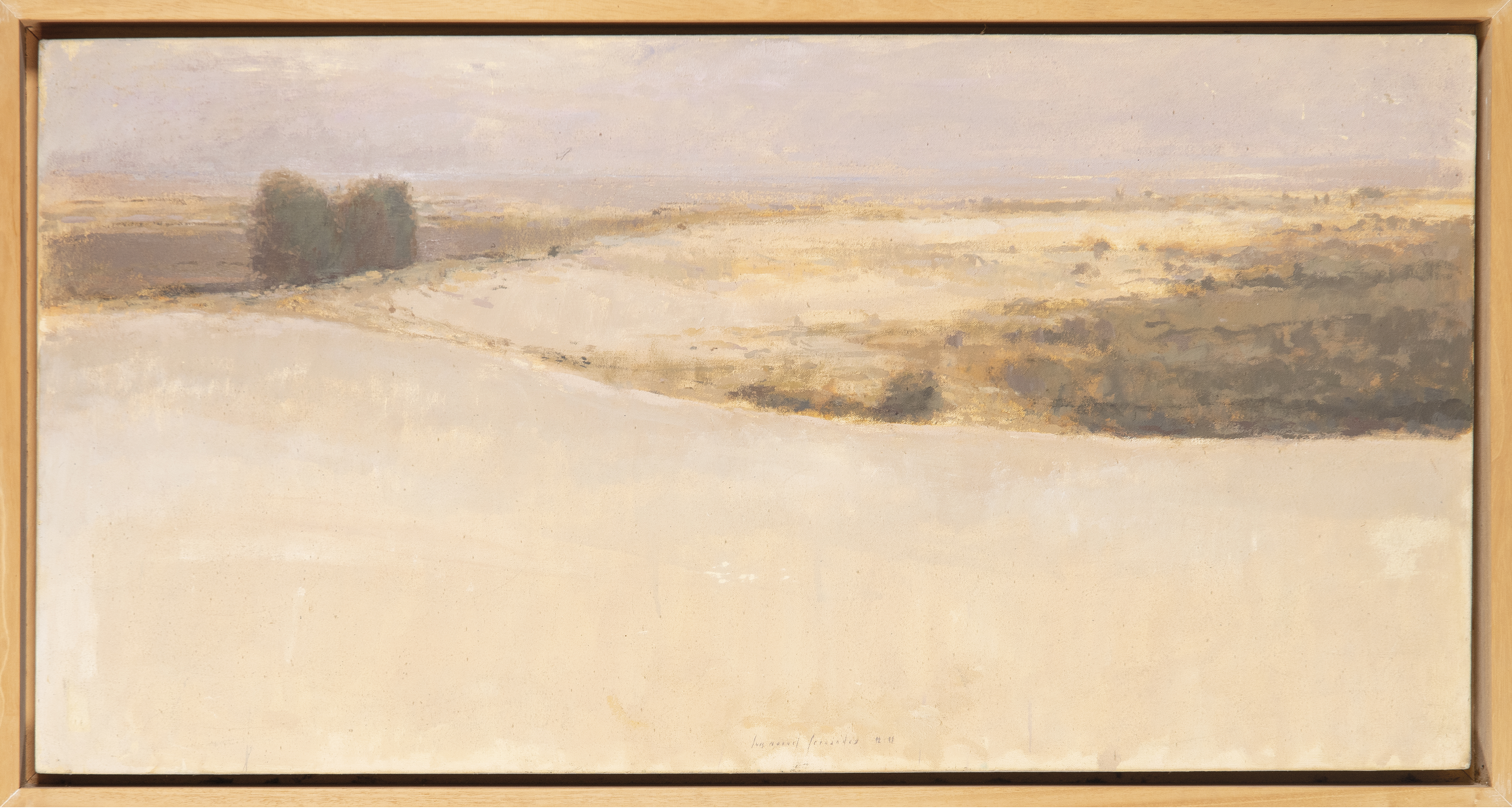 Arte: Paisaje &oacute;leo sobre lienzo Luis Manuel Fern&aacute;ndez firmado y fechado en 1992 1933