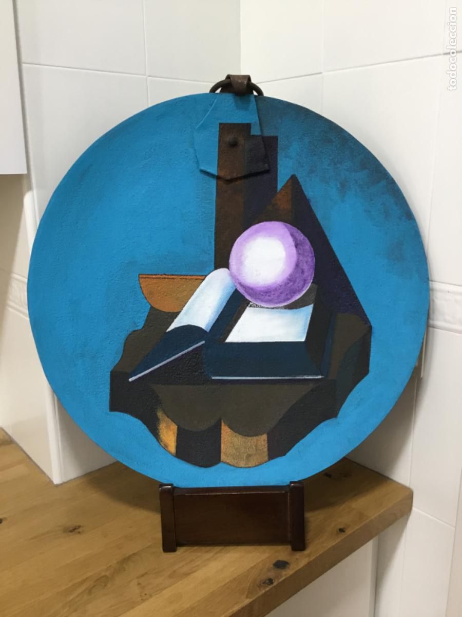 Arte: Arte y ciencia. Acr&iacute;lico y pastel sobre hierro antiguo.