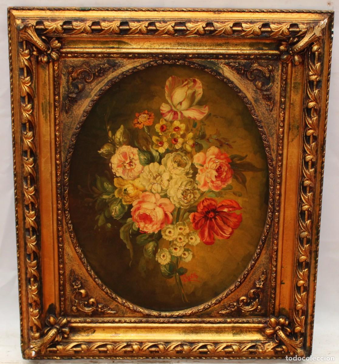 Arte: ESCUELA ESPA&Ntilde;OLA (PRINCIPIOS SIGLO XX) OLEO SOBRE TELA FIRMADO POR F. CASTILLO. ESPLENDOR FLORAL