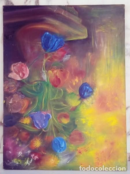 Arte: Pintura tulipanes al &oacute;leo