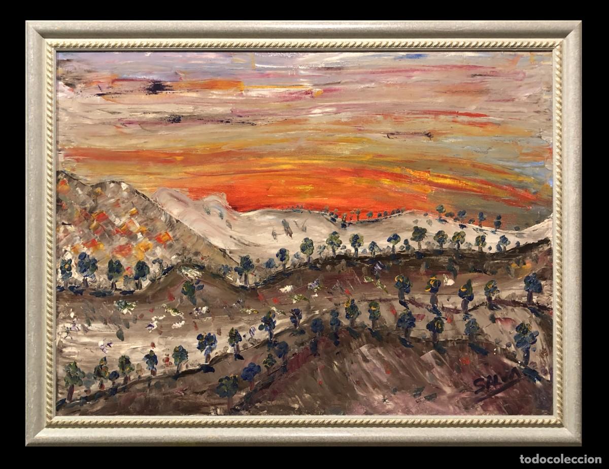 Arte: PAISAJE DE OLIVOS CONTEMPORANEO