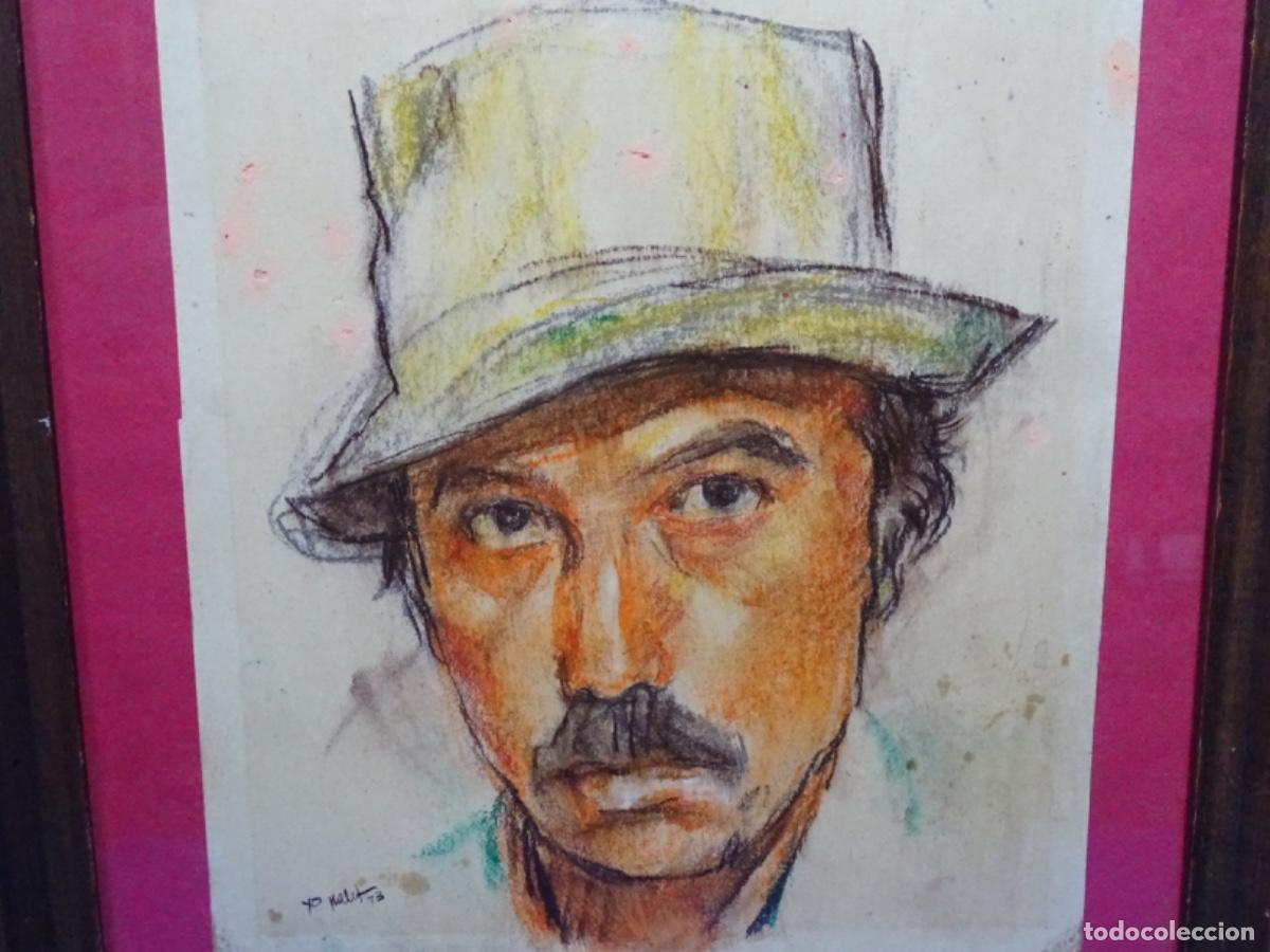 Arte: T&Eacute;CNICA MIXTA SOBRE CATULINA. AUTORRETRATO JOAN PALET 1973