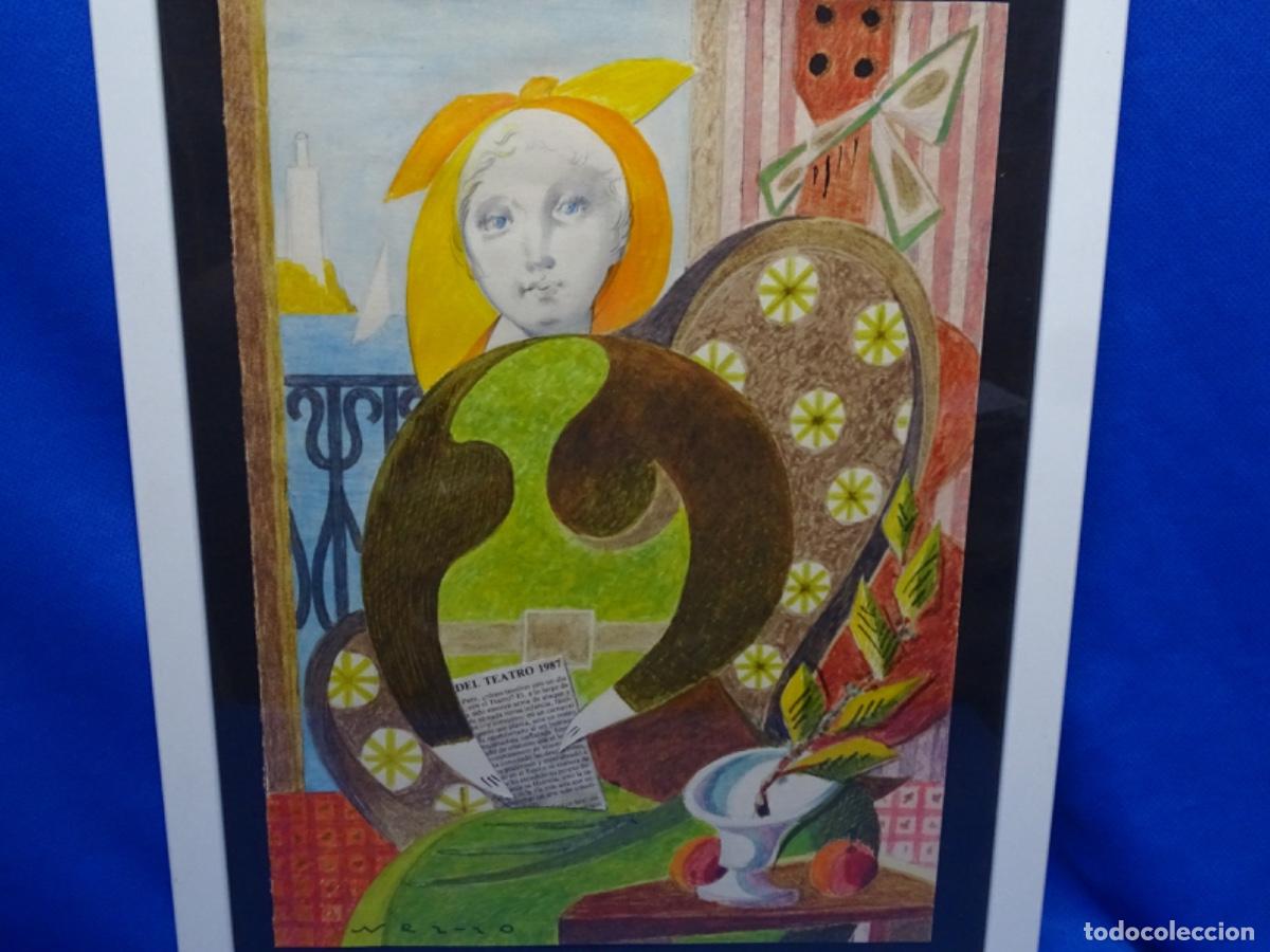Arte: DIBUJO T&Eacute;CNICA MIXTA Y COLLAGE 1987. FIRMA ILEGIBLE, ESCUELA GALLEGA?
