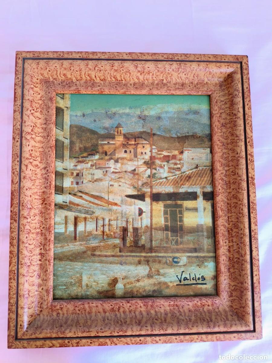 Arte: Oleo sobre lienzo de Antonio Vald&eacute;s - Paisaje Vele&ntilde;o (20*25)