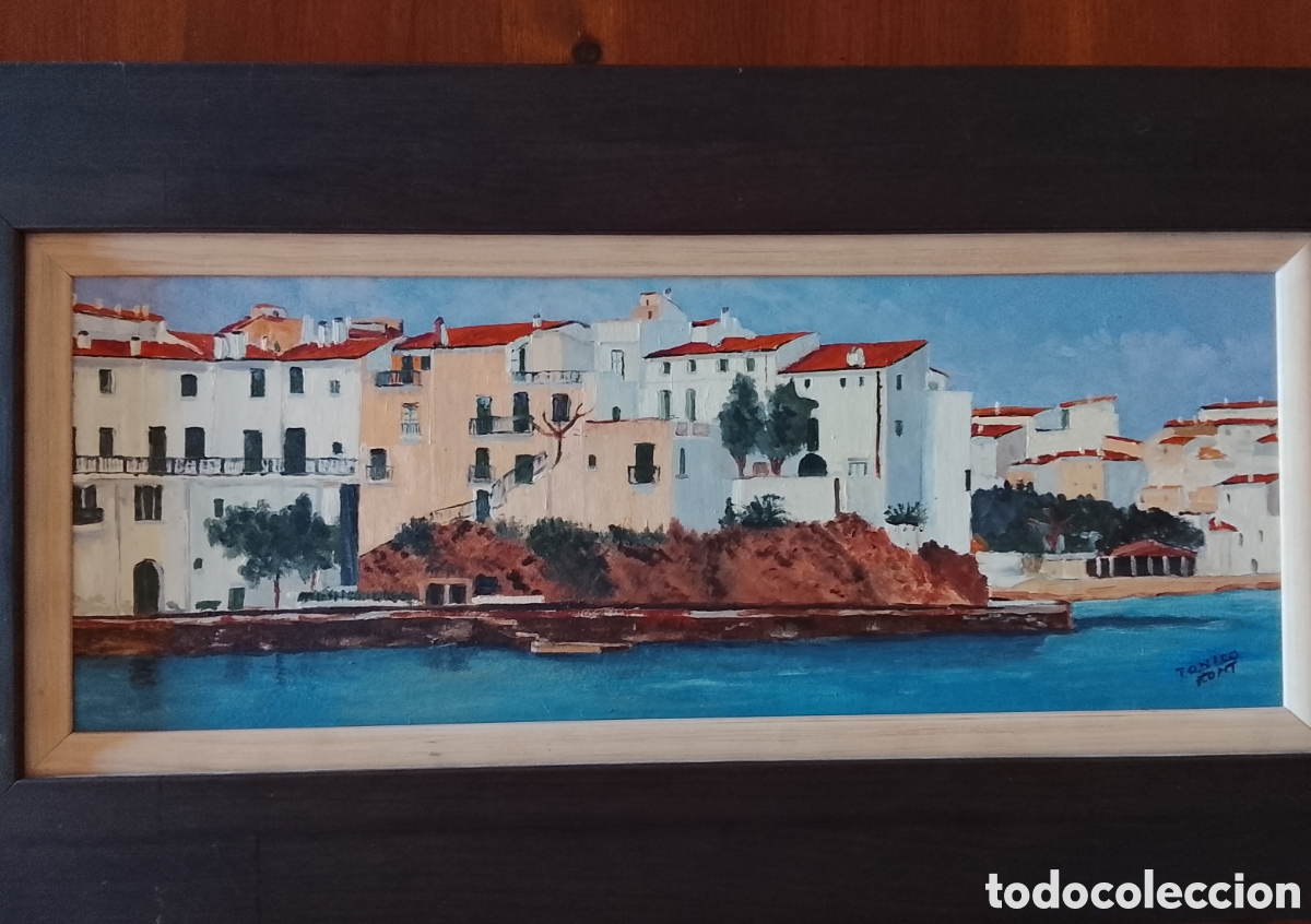 Arte: Paisaje de Cadaqu&eacute;s. Lienzo.