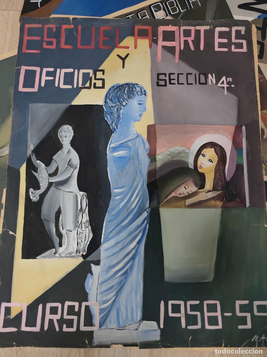 Arte: Conjunto de pinturas de Mar&iacute;a Ara a&ntilde;os 50