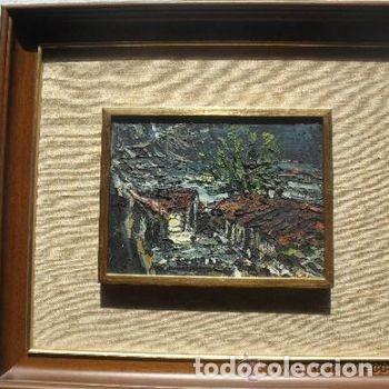 Arte: Cuadro Oleo Sobre Madera Paisaje P Duran 1970 Enmarcado Pintura Original PEIFER