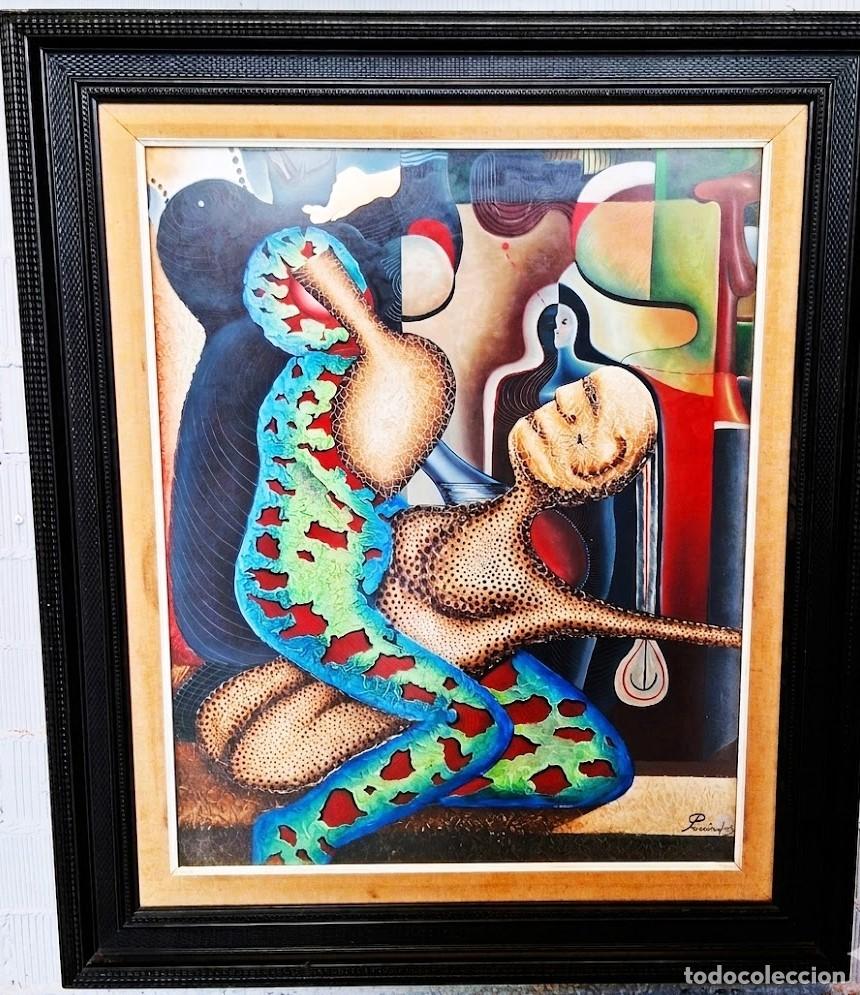 Arte: &aacute;ngel Preciados VEGA (C&aacute;diz,1953) &rdquo;Sin t&iacute;tulo&rdquo; &oacute;leo sobre papel (73 x 59)