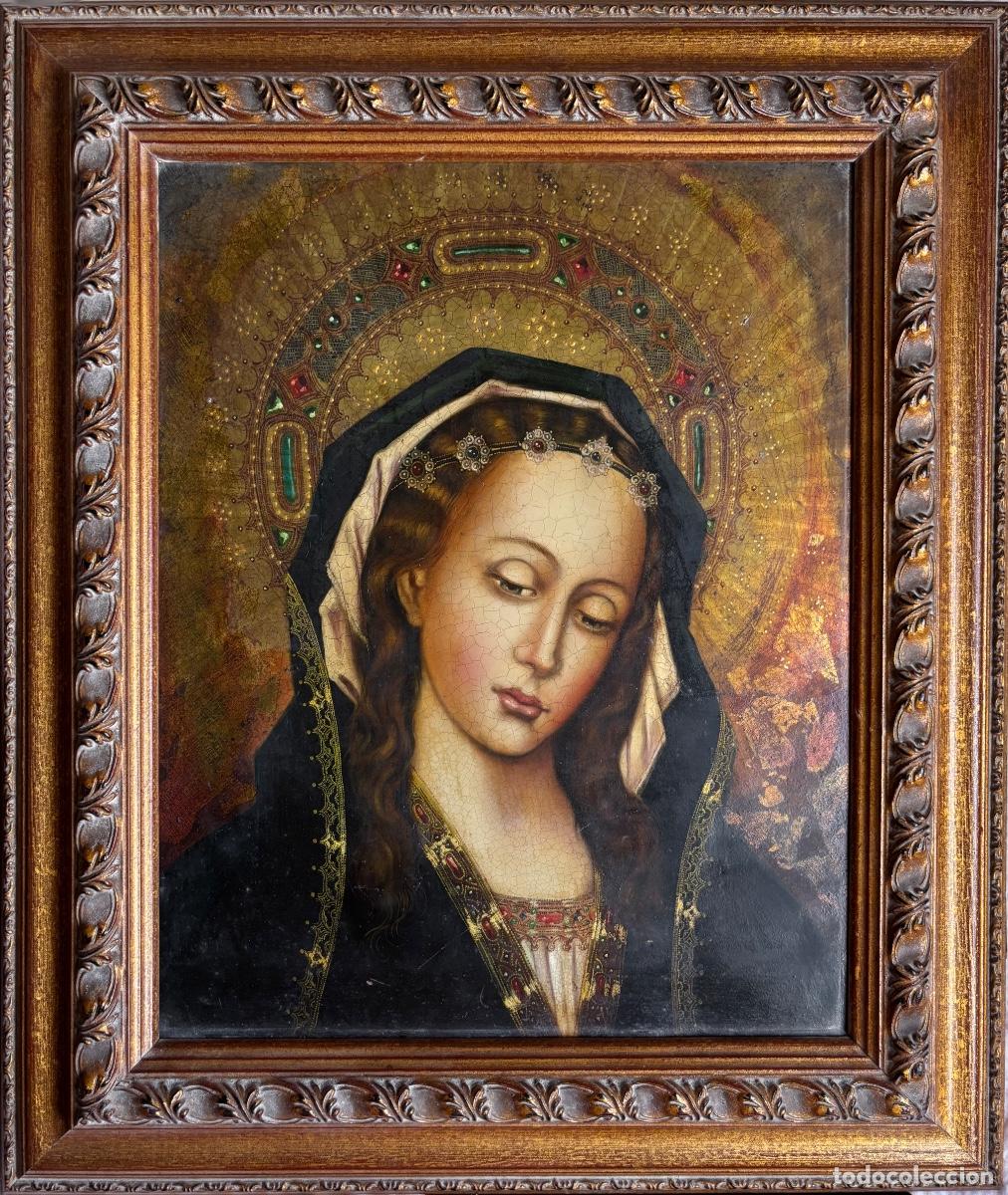 Arte: Virgen Mar&iacute;a - S. XVIII - &Oacute;leo sobre cobre - Escuela cuzque&ntilde;a/Arte virreinal