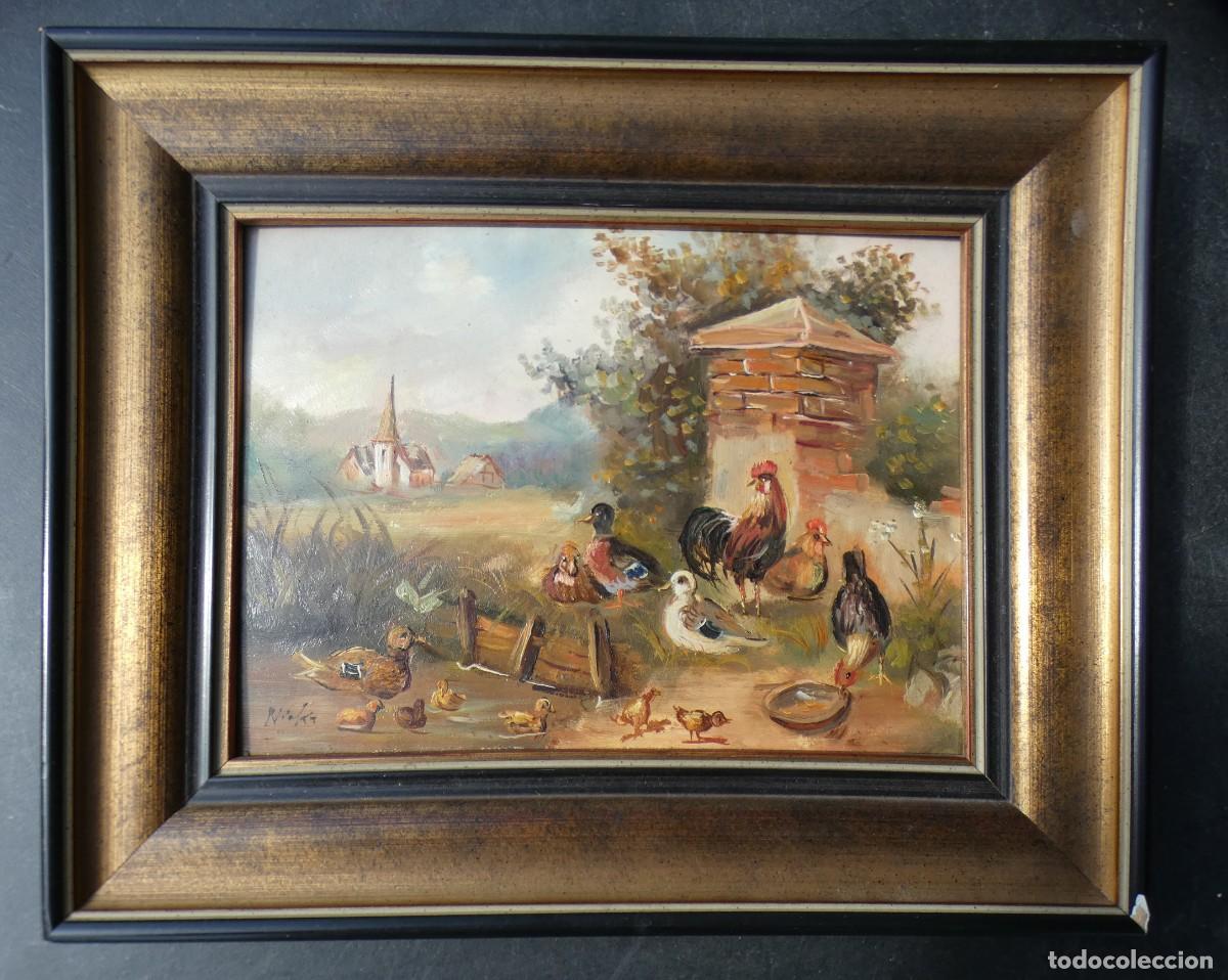 Arte: Pintura al &oacute;leo, En la granja.