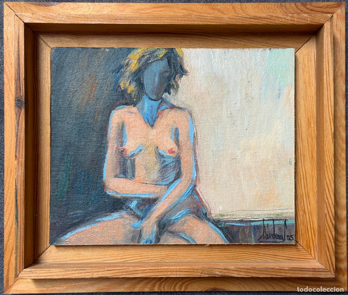 Arte: C&aacute;rdenas , pintura acr&iacute;lico desnudo femenino , Granada , M&aacute;laga , 2005