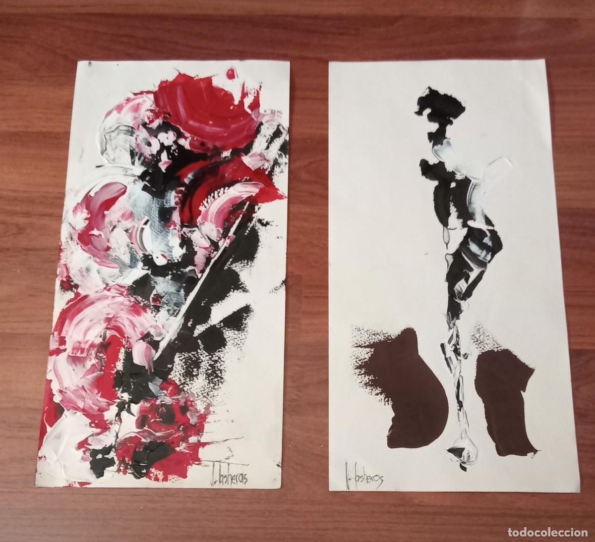 Arte: Virginia Lasheras. 2 obras de 40 x 20 cm. tecnica mixta sobre cartulina