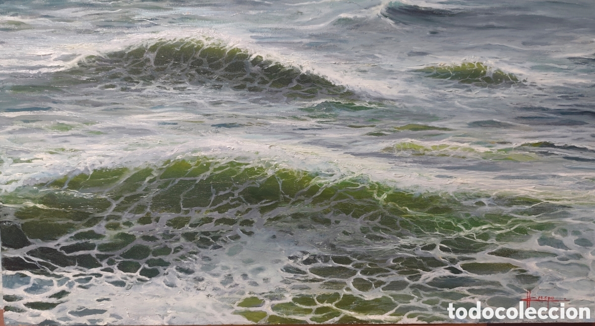 Arte: Tempestad ,cuadro realista &Oacute;leo sobre tabla