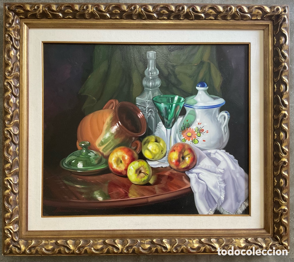 Arte: MIGUEL GARC&Iacute;A BA&Ntilde;OS (Barcelona, 1948) &Oacute;leo sobre lienzo. Gran bodeg&oacute;n realista firmado