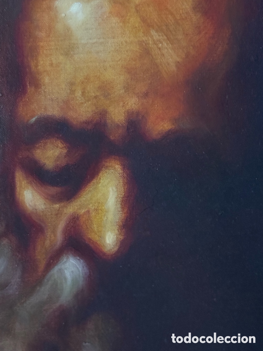 Arte: OLEO sobre LIENZO. ANCIANO CON BARBA - Foto 2