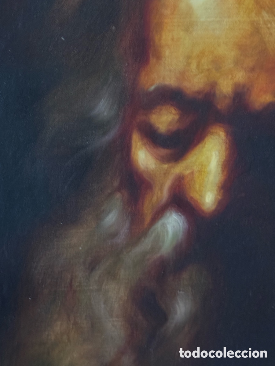 Arte: OLEO sobre LIENZO. ANCIANO CON BARBA - Foto 4