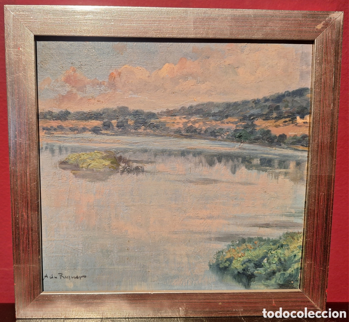 Arte: PAISAJE MALLORQU&Iacute;N POR ALEXANDRE DE RIQUER (1856-1920)