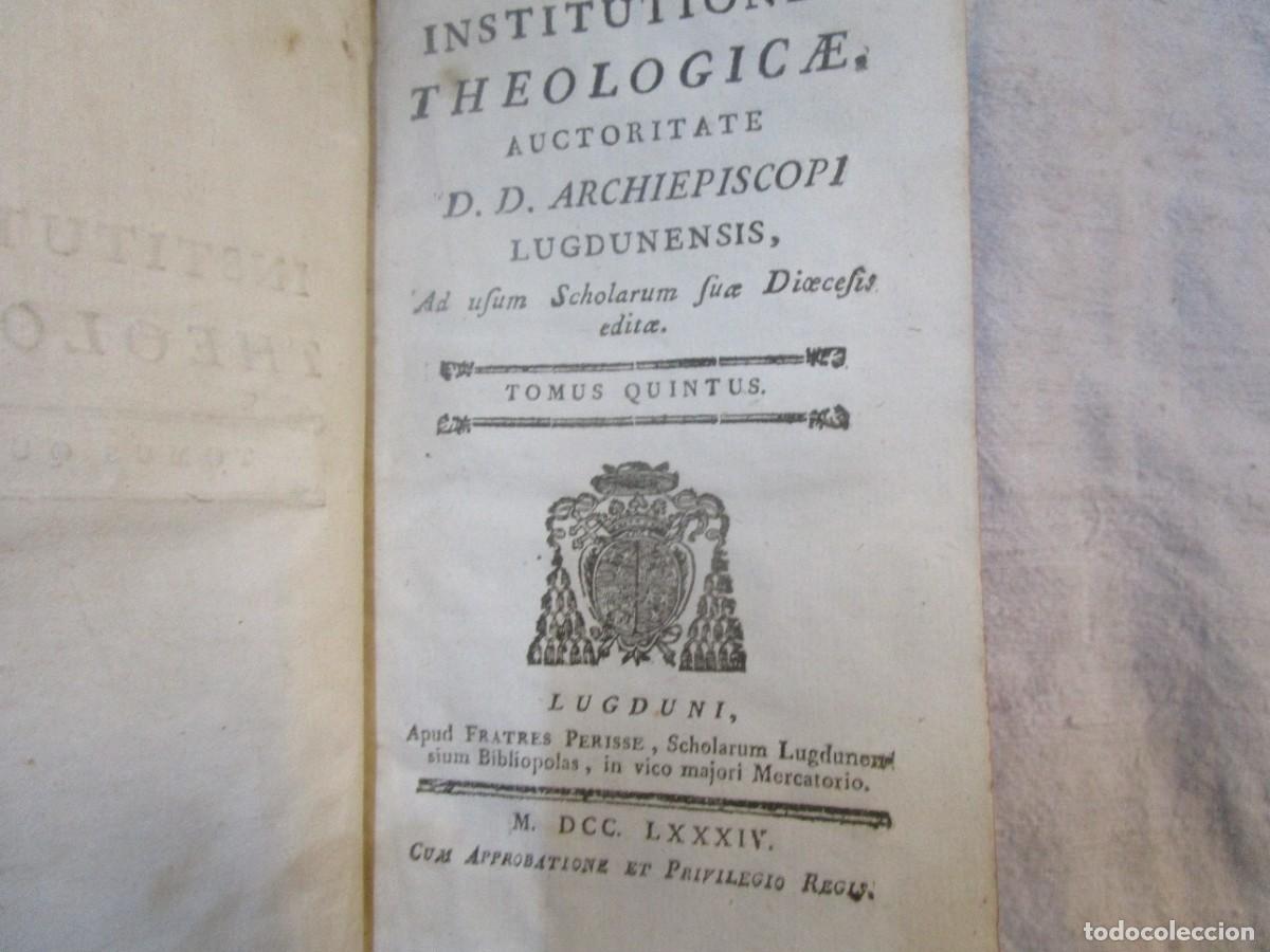 Kunst: INSTITUTIONES THEOLOGICAE - TEOLOGIA - ARCHIEPISCOPI LYON - 1784 TOMO 5&ordm; 600PP 16,5CM - EXCELENTE