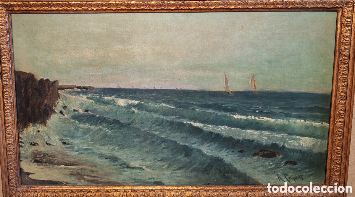Arte: MARINA POR RAMON TUSQUETS (1837-1904)