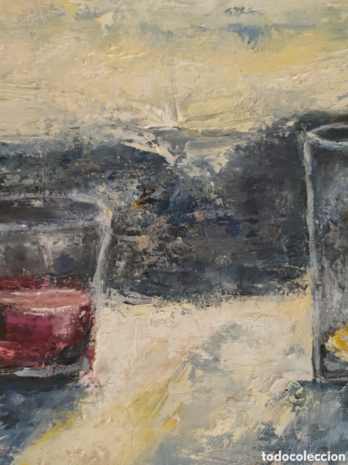 Arte: Gimferrer &oacute;leo sobre tela bodegon con vasos - Foto 5