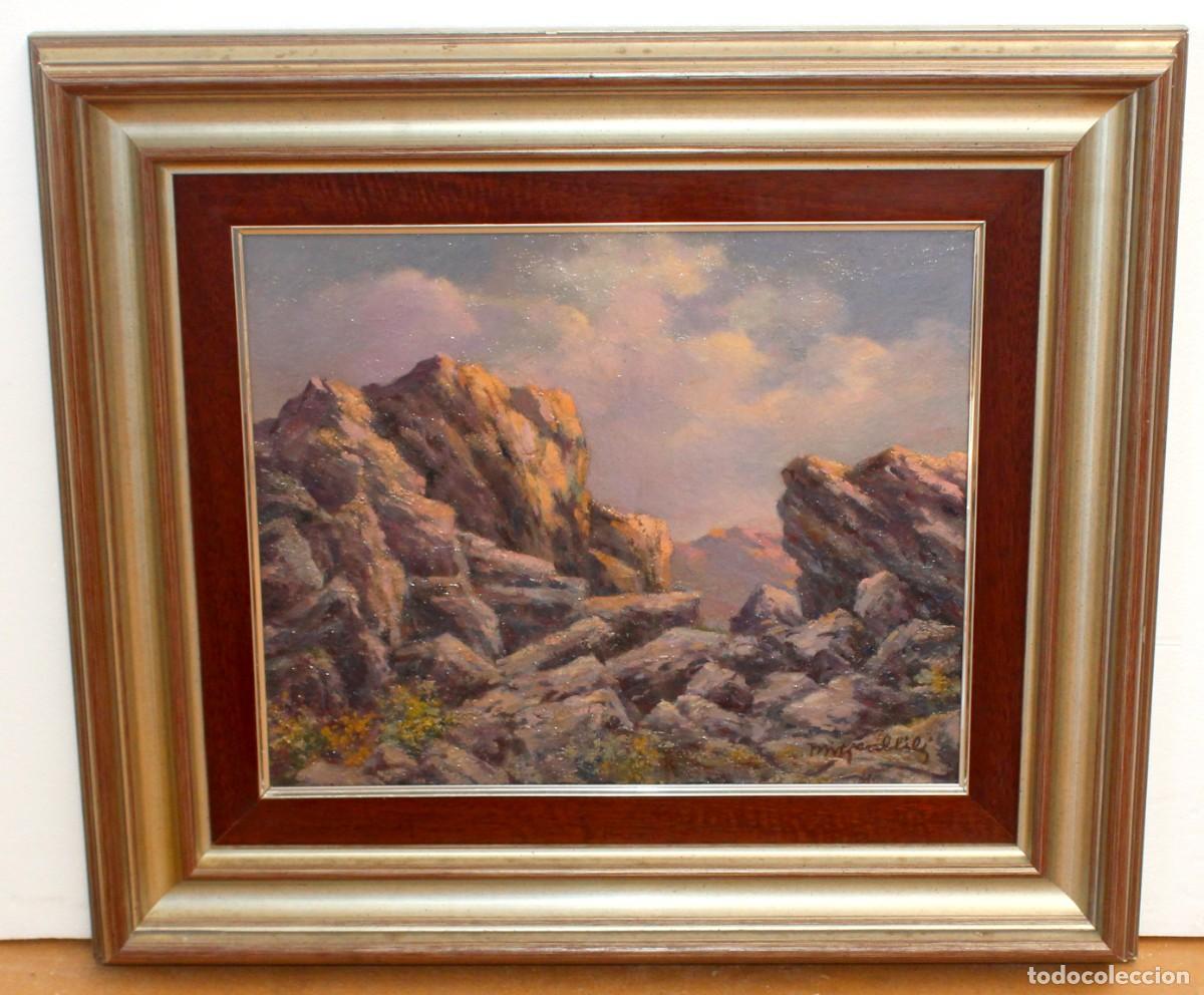Arte: MIGUEL MARTINEZ VERCHILI (1898 - 1989) OLEO SOBRE CARTON. PAISAJE ROCOSO